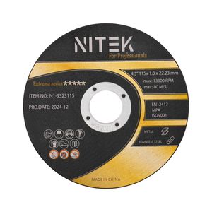 صفحه برش استیل نیتک مدل مینی استیل بر 115x1.0 سایز 115 میلی‌متر بسته 50 عددی